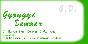 gyongyi demmer business card